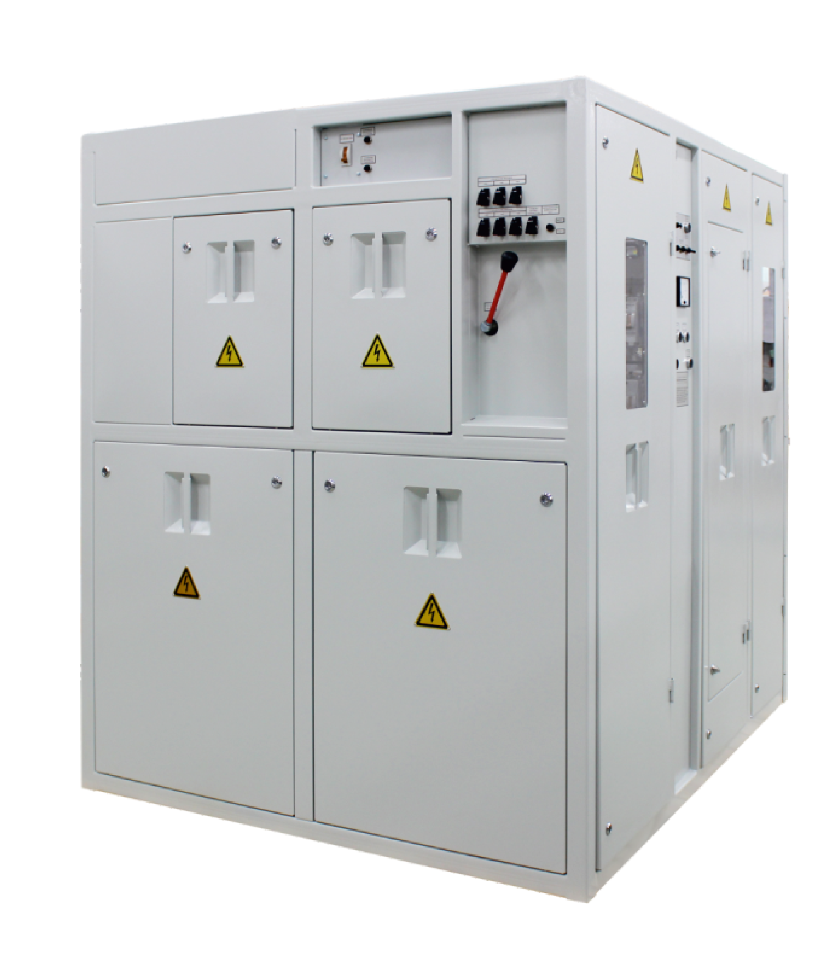 Operating rooms and high-voltage cabinets are used to provide the commutation of power and  supporting systems.